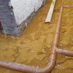 New Drains being laid before concrete floot