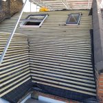 Felt and batten front roof