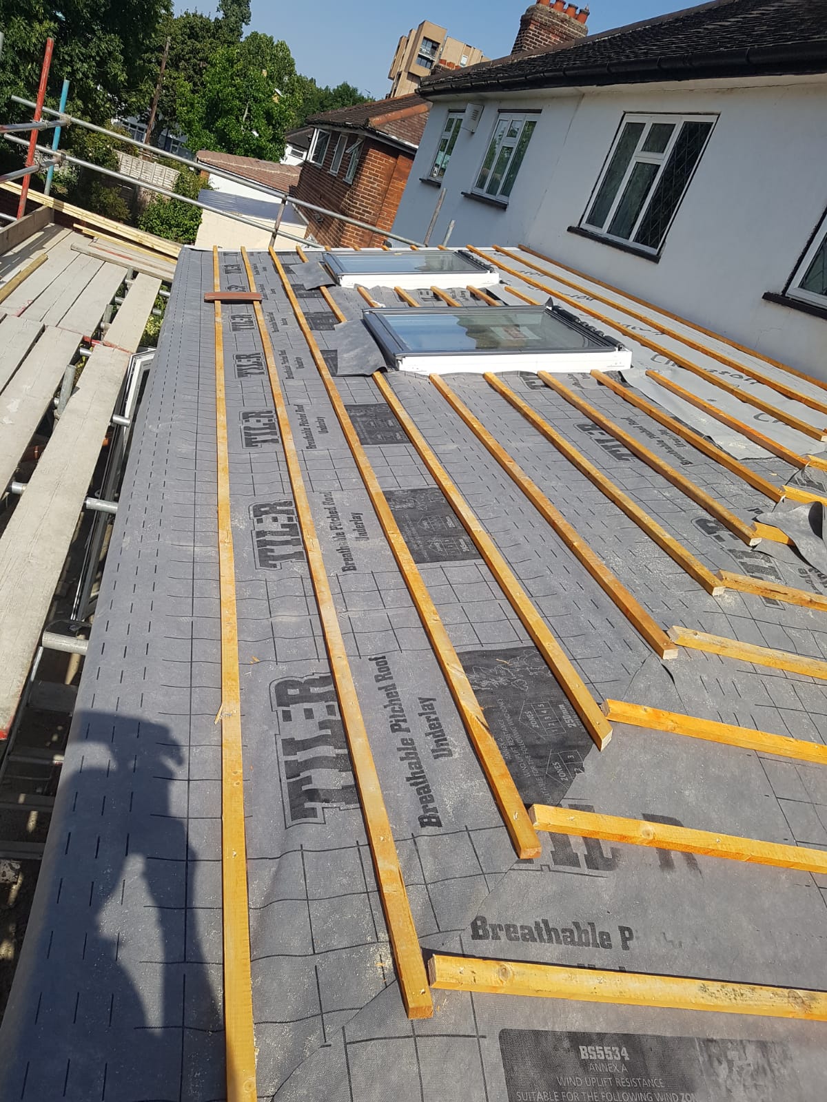 Roof Felt and Battened