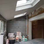 Rear Extension Plasterboarded